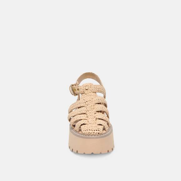 NEW DOLCE VITA women's lasly knit sandals in natural - Picture 2 of 3